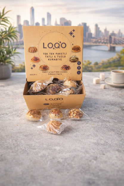 Cacao & haver mini koekjes (per stuk verpakt, 500gr)